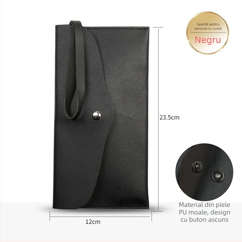 Geantă cosmetică pentru pensule, mâner din plastic, portabilă, ambalaj tip set, Shuji