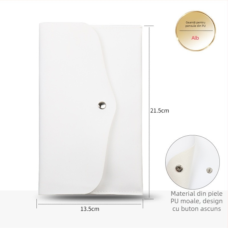 Geantă cosmetică pentru pensule, mâner din plastic, portabilă, ambalaj tip set, Shuji