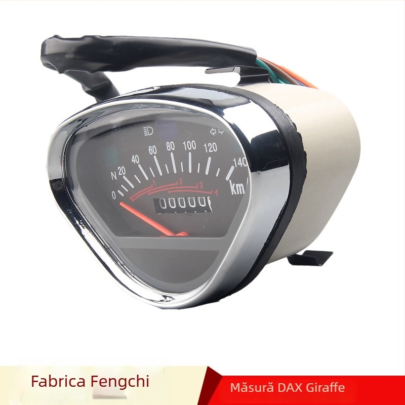 Panou de instrumente pentru motocicletă: vitezometru 0–160 km/h, tachimetru până la 13000 rpm; model 32580; metal; potrivire universală