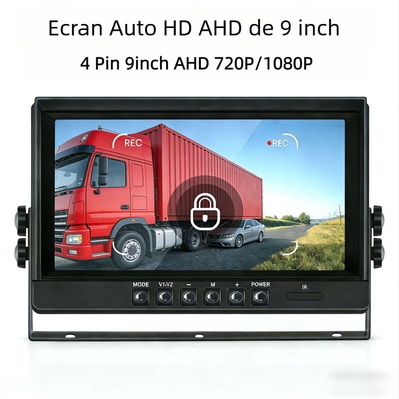 Display LCD auto AC-901ZYAHD, intrare AVI, rezoluție 1024x600, compatibil cu tabloul de bord