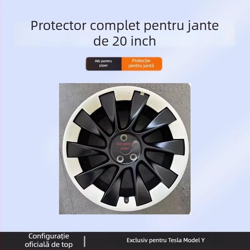 Cap centru pentru Tesla Model Y, acoperire completă a jantei, protecție anti-zgârieturilor, accesoriu pentru modificarea jantilor