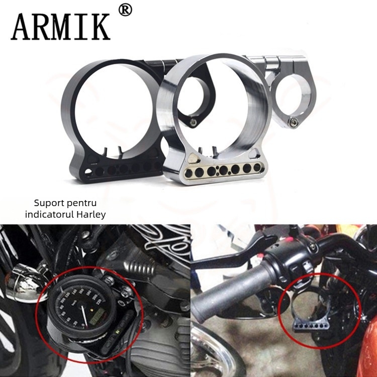 Suport pentru instrumente Harley Sportster XL | CNC prelucrat | ARMIK BG-001 | Compatibil XL883/X1200 | Greutate 0.335