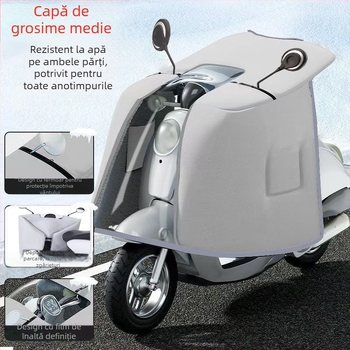 Protecție tip capă, cu două fețe, pentru bicicletă electrică, material PVC