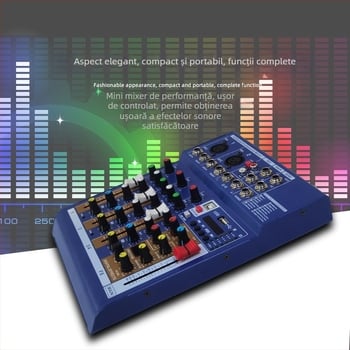 Mixer F4Pro – Consolă DJ cu interfață audio USB și Bluetooth pentru PC acasă