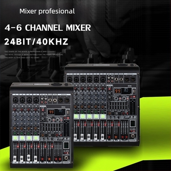 Mixer profesional cu 8 canale, reverb, egalizator, USB și Bluetooth, pentru scenă și KTV, 7 benzi EQ