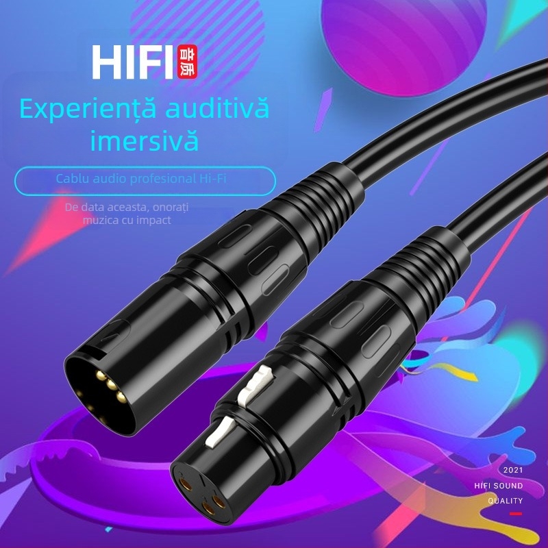 Cablu XLR masculin către femelă pentru microfon – cablu audio balansat pentru mixer și amplificator