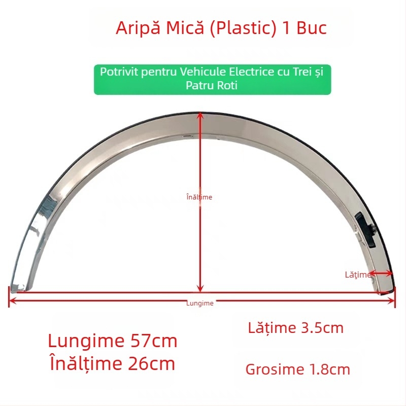 Bandă decorativă pentru marginea butucului roții pentru motocicletă cu trei roți