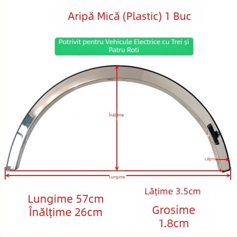 Bandă decorativă pentru marginea butucului roții pentru motocicletă cu trei roți
