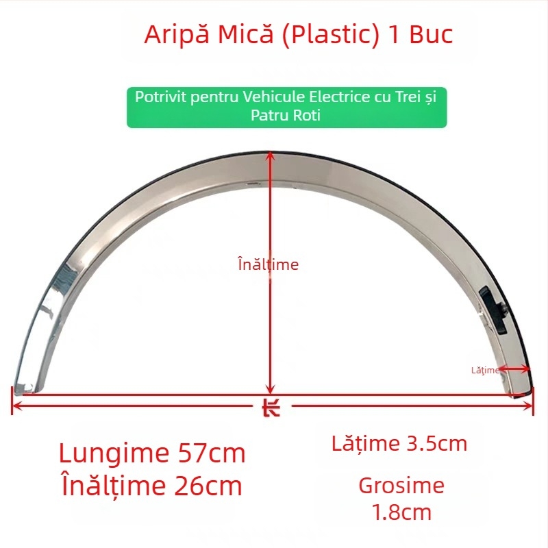 Bandă decorativă pentru marginea butucului roții pentru motocicletă cu trei roți