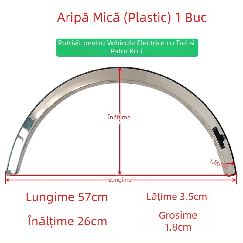 Bandă decorativă pentru marginea butucului roții pentru motocicletă cu trei roți