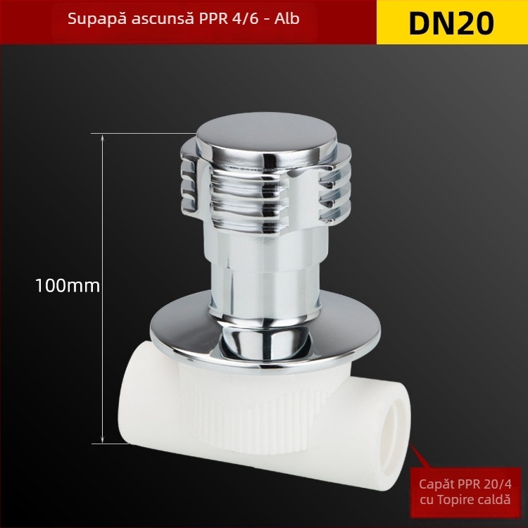 Supapă ascunsă PPR cu deschidere rapidă și fitinguri prin sudură la cald