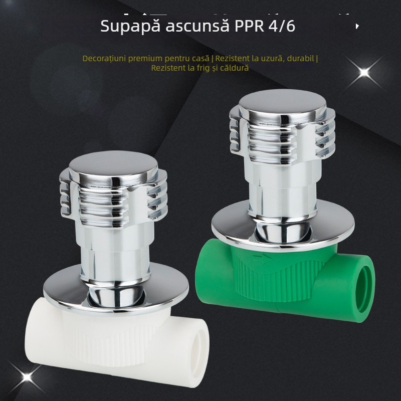 Supapă ascunsă PPR cu deschidere rapidă și fitinguri prin sudură la cald