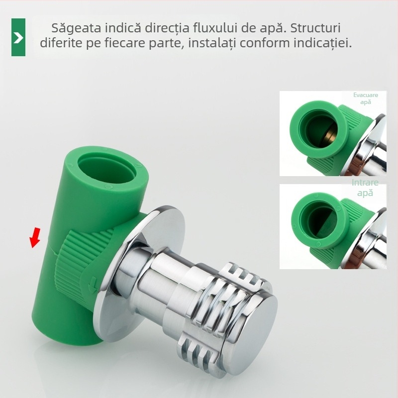 Supapă ascunsă PPR cu deschidere rapidă și fitinguri prin sudură la cald