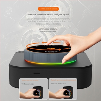 Sonerie fără fir pentru ușă, alimentare AC 85–220V, rază de acțiune 200–300 m, 60 sonerii, volum în 4 trepte (inclusiv modul mut), pentru casă/hotel/vilă/oficiu