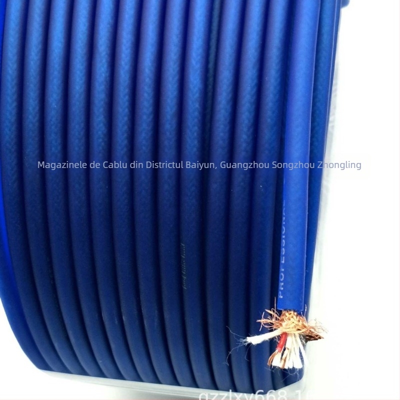 Cablu Zhongling pentru microfon și instrumente, cu miez dublu împletit, conductori din cupru pur, înveliș din PVC elastic