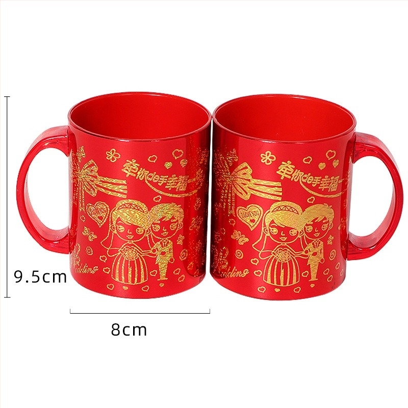 Set de cupe pentru periuțe de dinți pentru cuplu — plastic, ambalaj OPP, marcă Collection of joy, utilizare: nunta