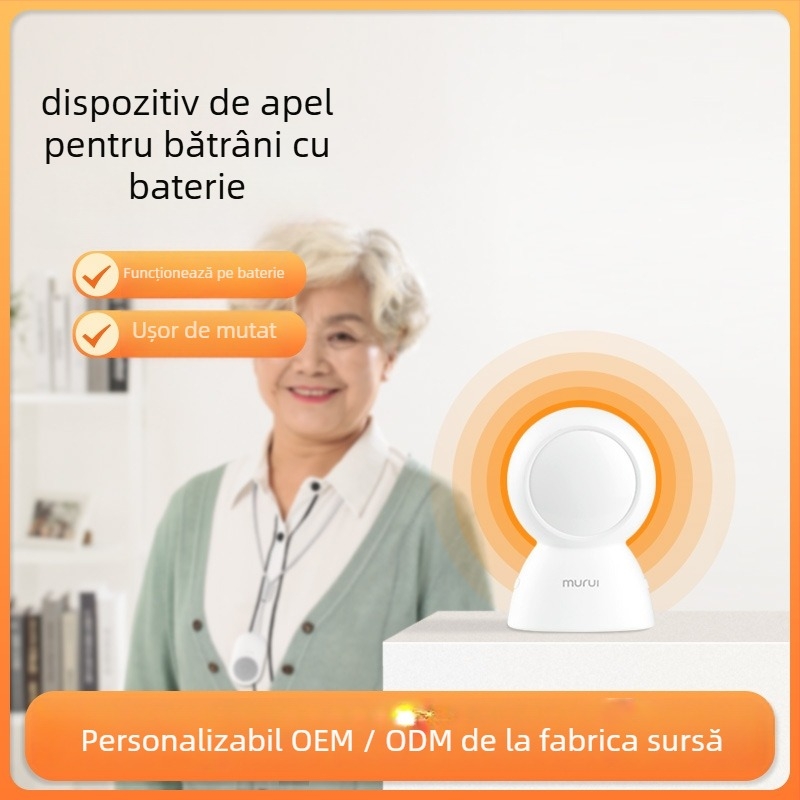 Sonerie fără fir pentru vârstnici, utilizare casnică, dispozitiv de apel la pat cu 26 de tonuri, baterie CR2032 sau adaptor 5V, tensiune 100–240V