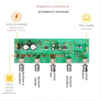 Placă de reglaj pentru etajul frontal BY-08 Pro, interfață fără sudură, circuit sonor nou optimizat