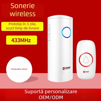 Sonerie wireless — model Y7+F55, 3 baterii AA, 5V, 39 melodii, rază: vile, magazine, case, birouri, săli de conferințe