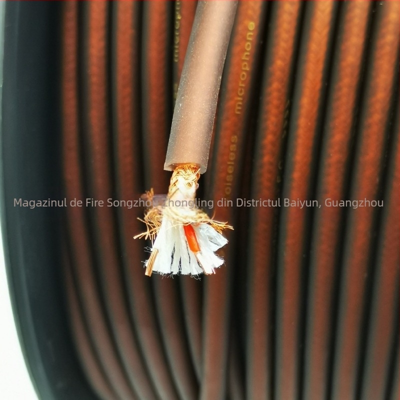 Cablă pentru microfon cu înveliș din PVC elastic, pentru microfon, mixer și karaoke (Brand: Zhongling; Potrivit pentru audio și video; Utilizare principală: microfon, mixer, karaoke)