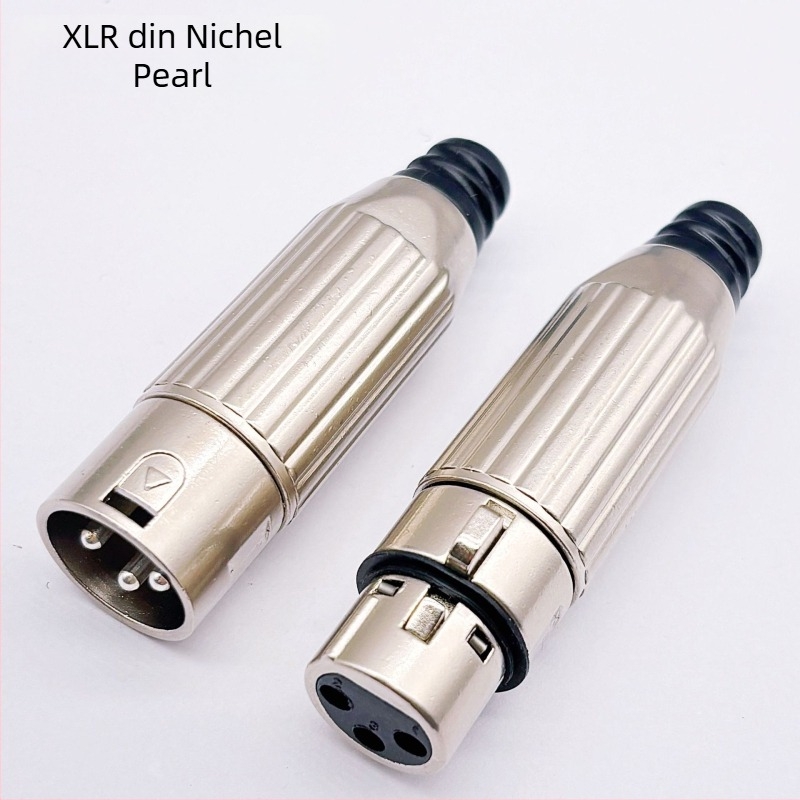 Conector XLR pentru microfon, din metal solid, 3 conductori, JT, certificat ROHS