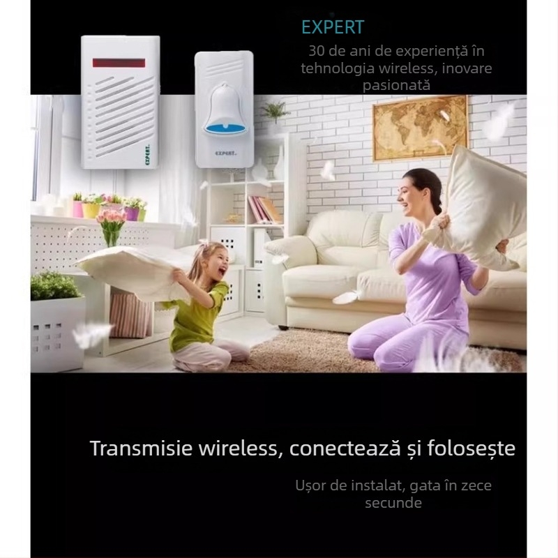 Able 72A07 Sonerie wireless – model 72A07, potrivită pentru case, magazine și clădiri de birouri