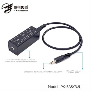 Cablu adaptor pentru izolare audio la masă, nucleu de cupru