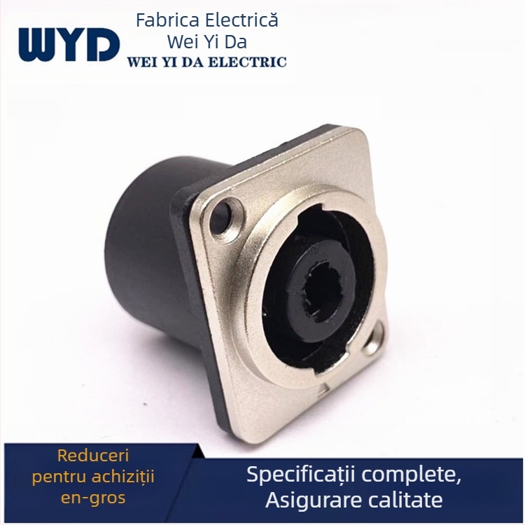 Weiyida soclu audio metalic cu patru nuclee pentru mixer de scenă – conector audio/video profesional