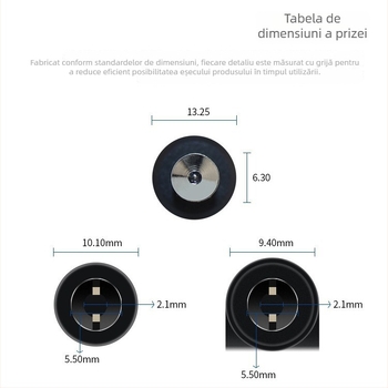 Cablu 6,35 mm mono către DC pentru chitară/microfon, 2 conductori, cupru pur, izolație PVC, 80°C