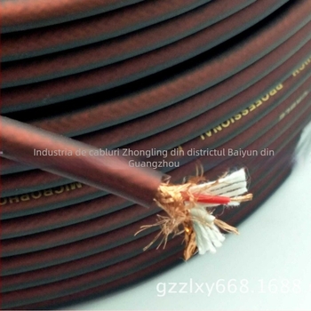 Cablu balansat pentru microfon și instrument cu înveliș PVC elastic; cablu audio multipurpose pentru microfon, chitară, mixer și iluminare; transmisie de semnal; potrivit pentru audio și video