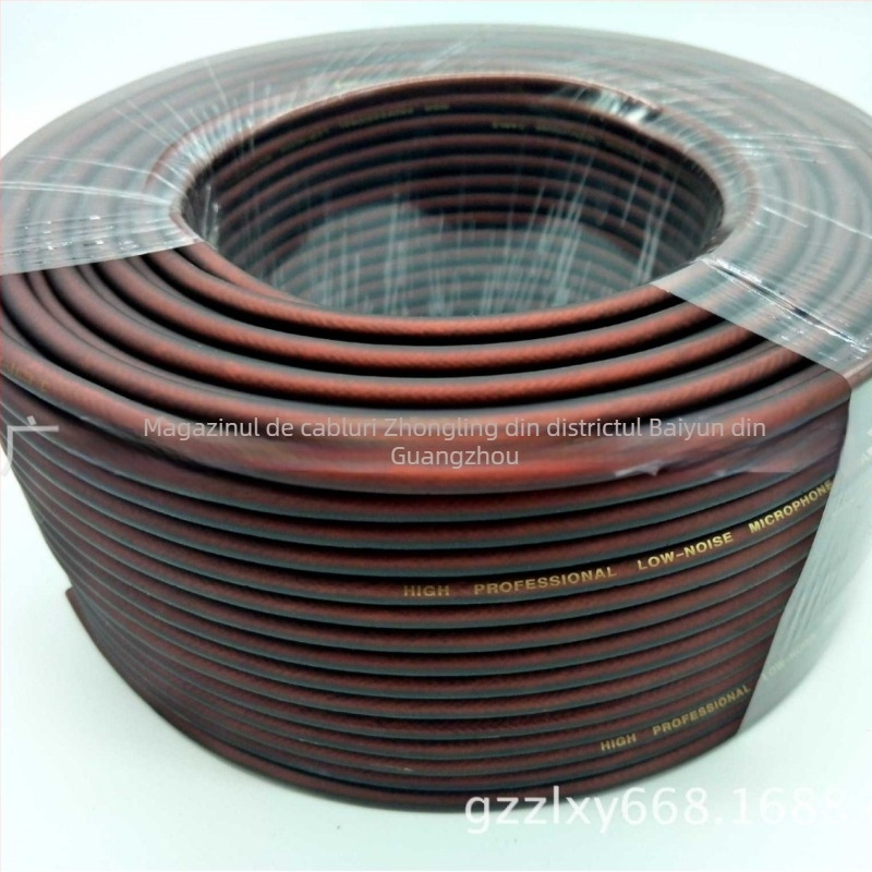 Cablu balansat pentru microfon și instrument cu înveliș PVC elastic; cablu audio multipurpose pentru microfon, chitară, mixer și iluminare; transmisie de semnal; potrivit pentru audio și video