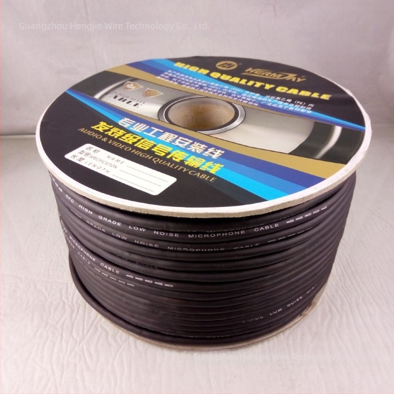 Hermjay Cablu microfon din cupru pur, dual-core, înfășurat 128, pentru audio și video, cablu mixer