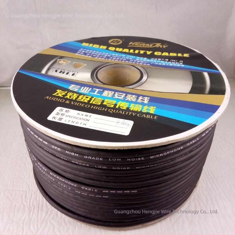 Hermjay Cablu microfon din cupru pur, dual-core, înfășurat 128, pentru audio și video, cablu mixer