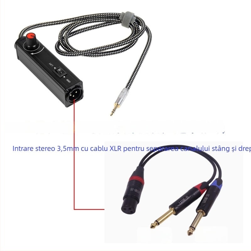 PXSW X102 izolator audio stereo 3,5 mm, cablu adaptor, ieșire audio, nucleu de cupru, lungime 1 m