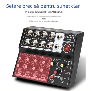 Voice Tone mixer de scenă digital cu 8 canale, efecte de reverberare pentru karaoke și streaming live