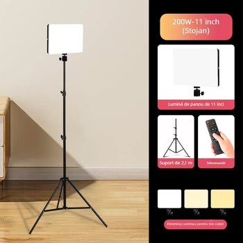 Iluminare de fill pentru tabletă destinată streaming-ului live, cu suport pliabil (Putere luminoasă: 300W; Tensiune: 220V; Funcție: pliabil; Utilizare: verticală; Aplicații: streaming live, fotografie, iluminare de fill)