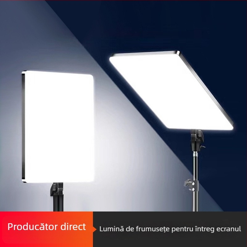 Iluminare de fill pentru tabletă destinată streaming-ului live, cu suport pliabil (Putere luminoasă: 300W; Tensiune: 220V; Funcție: pliabil; Utilizare: verticală; Aplicații: streaming live, fotografie, iluminare de fill)