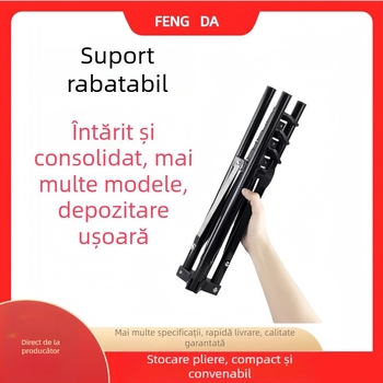 Stativ de iluminare pentru cameră, pliere inversă, 4 secțiuni, construcție metal+PP, sarcină 3 kg, diametre tuburi 25/22/19/16 mm