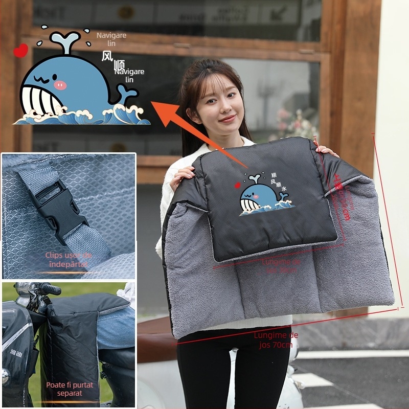 Husă anti-vânt pentru picioare pentru vehicul electric, groasă pentru toamnă–iarna, din plastic