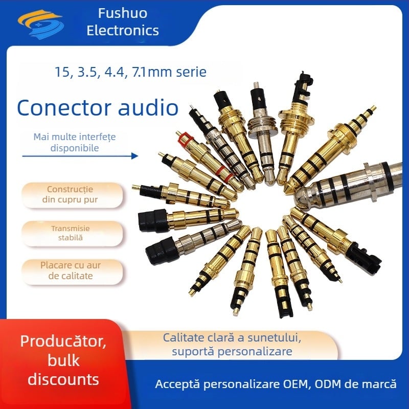 Plug de 3,5 mm Audio/Vizual pentru Capătul Hi-Fi Plocei (Brand: Fu Shuo; Interval de temperatură de lucru: 20–100°C; Certificare SGS; Tip conector: Audio/Vizual)