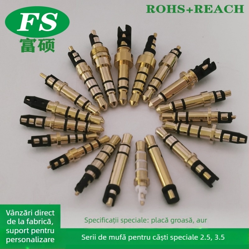 Plug de 3,5 mm Audio/Vizual pentru Capătul Hi-Fi Plocei (Brand: Fu Shuo; Interval de temperatură de lucru: 20–100°C; Certificare SGS; Tip conector: Audio/Vizual)