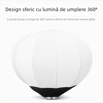 Abajur sferic pentru lumină difuză, fibră de carbon, model 65, greutate 2 kg, brand Jingle picture, pentru proiecție/fotografie