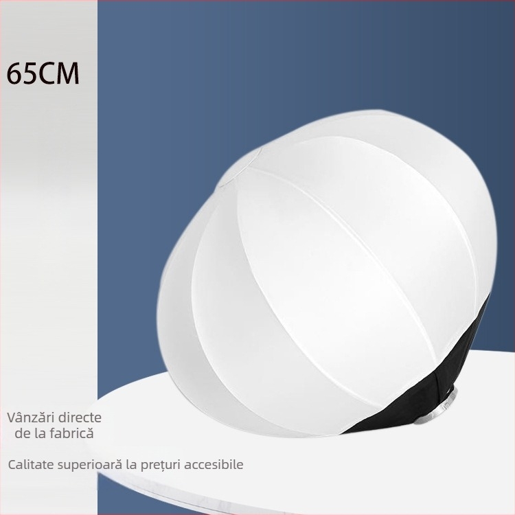 Abajur sferic pentru lumină difuză, fibră de carbon, model 65, greutate 2 kg, brand Jingle picture, pentru proiecție/fotografie