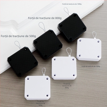 Închizător de uși cu șnur pentru dormitor și uși glisante, revenire automată, funcționare silențioasă, ABS plastic, stil modern minimalist
