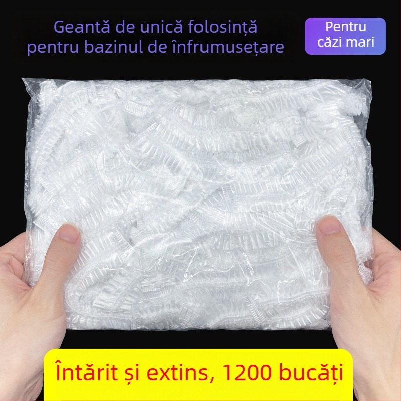 Saci de unică folosință pentru bazinul facial din salonul de înfrumusețare – sacoșe elastice din plastic – set complet