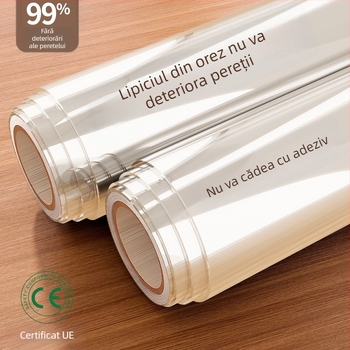 Autocolant de perete ștergibil – Yizhong, material PP, autoadeziv, anti-murdărie, decor minimalist plat pentru living, birou, baie – 1 bucată