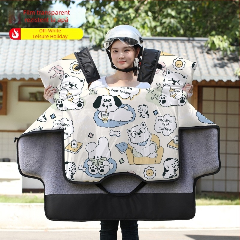 Xintengbo husă de parbriz din PVC impermeabilă pentru vehicule electrice — design dintr-o bucată, ediție de iarnă, compatibilă cu tricicluri și vehicule electrice