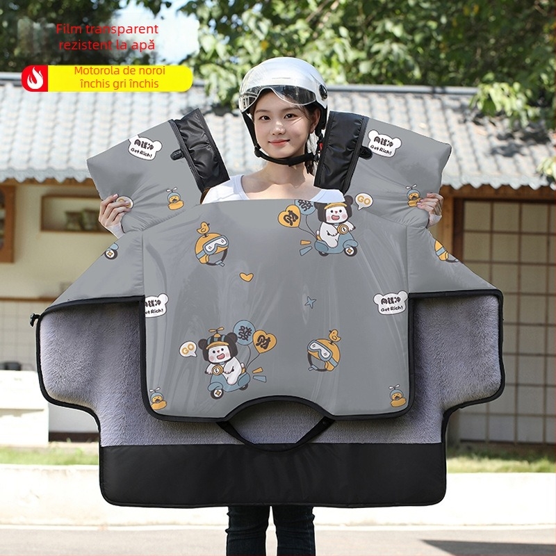 Xintengbo husă de parbriz din PVC impermeabilă pentru vehicule electrice — design dintr-o bucată, ediție de iarnă, compatibilă cu tricicluri și vehicule electrice