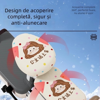 Husă pentru scaun de vehicul electric - iarnă, pluș, universală; Material: pluș; Umplutură: altul; Personalizare: Nu