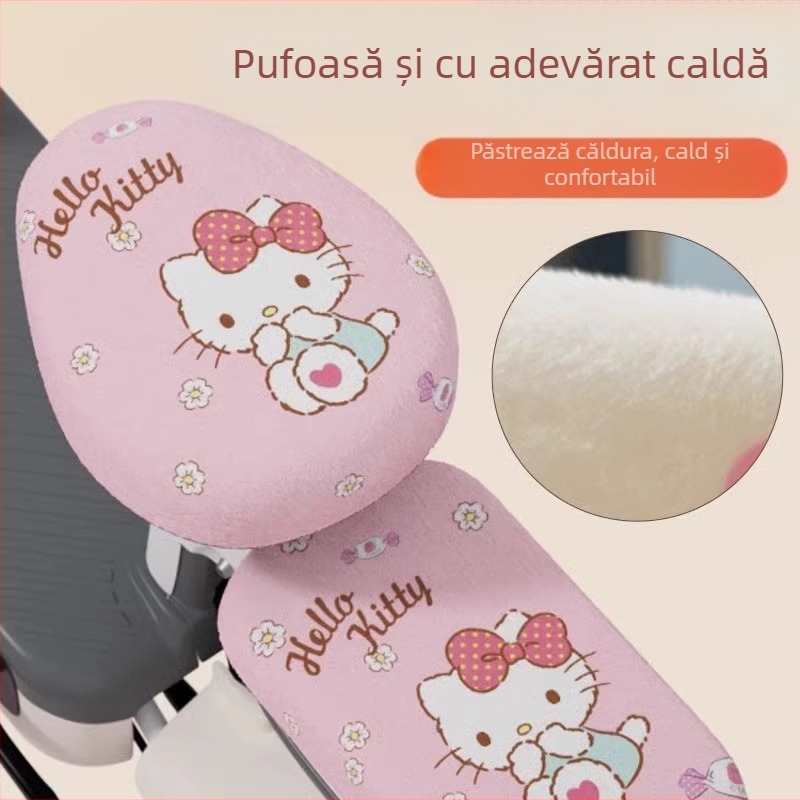 Husă pentru scaun de vehicul electric - iarnă, pluș, universală; Material: pluș; Umplutură: altul; Personalizare: Nu